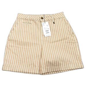 NWT Bogner Polly Shorts Light Sand Stripe Minimalist Summer Coastal Size 6‎